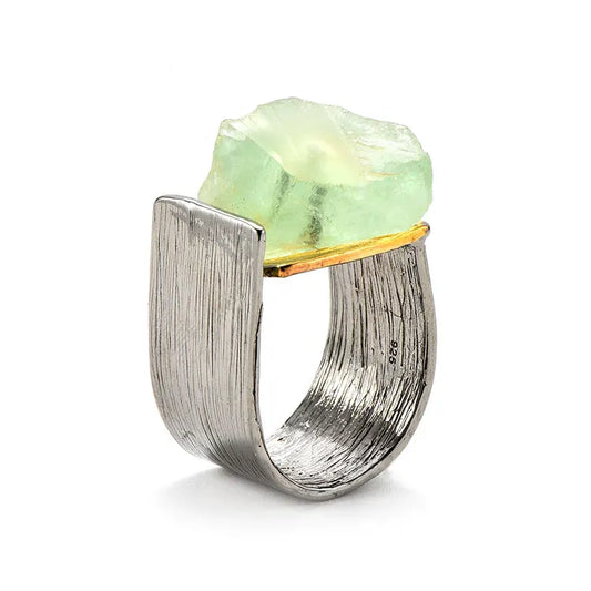 Fashionable Selling Custom Irregular Recycled Big Stone Rings