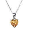 REDheart RINNTIN SAPN02 Romantic Jewelry Birthstone Crystal Necklace 925 Silver Necklace for Women Pendants Charm Collier Collana Stone