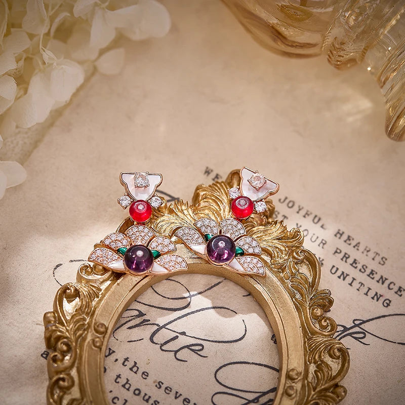 2025 Wedding Accessories Sexy Women's Necklace Earring Set Zirconia White Beimu Enamel Wedding Dress Brass Jewelry