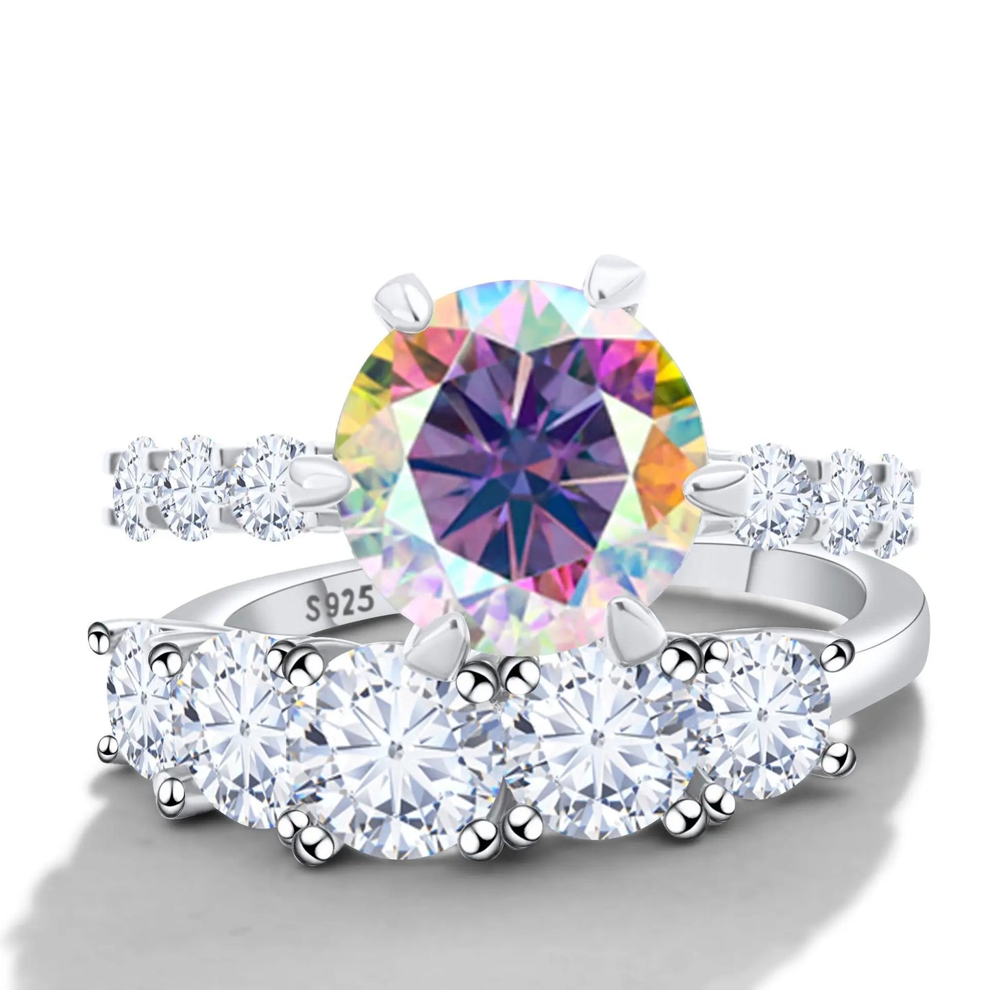 Factory 7.8ct Moissanite Luxury Ring Set with GRA Certificate diamond 925 Sterling Silver Jewelry diamond Ring for Her Wedding