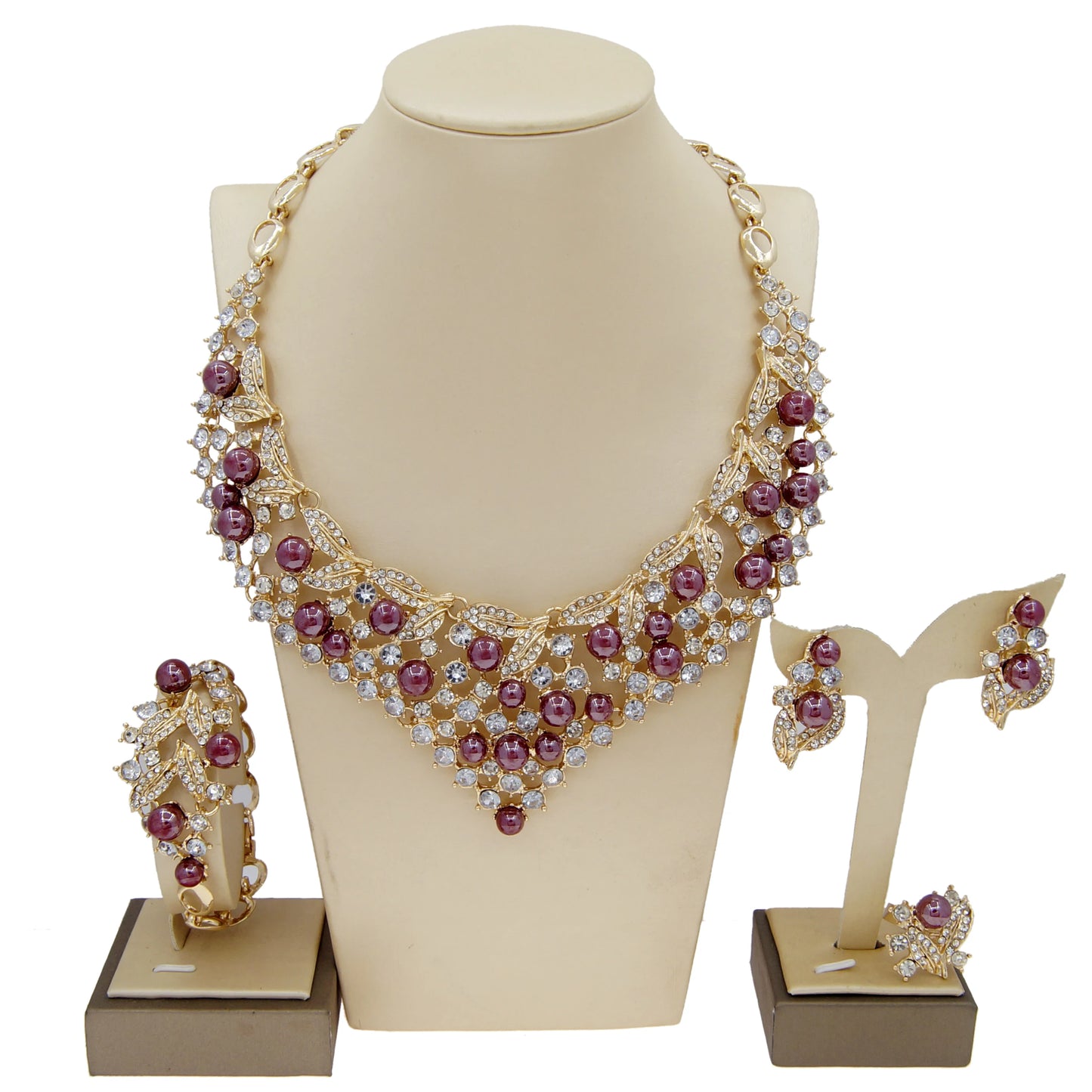 Zhuerrui Wedding Jewellery Customized Pineapple Italian Gold Design Jewelry Set Dubai 18k Gold Plated Jewelry Sets HC10039