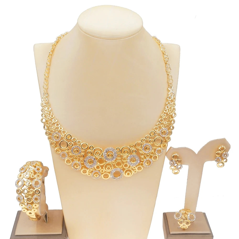 Zhuerrui Hot Sale Butterfly Xoxo Necklace Set Rhinestones Exquisite 4Piece Set Gold Filled Women Bridal Jewelry Set HN21030614