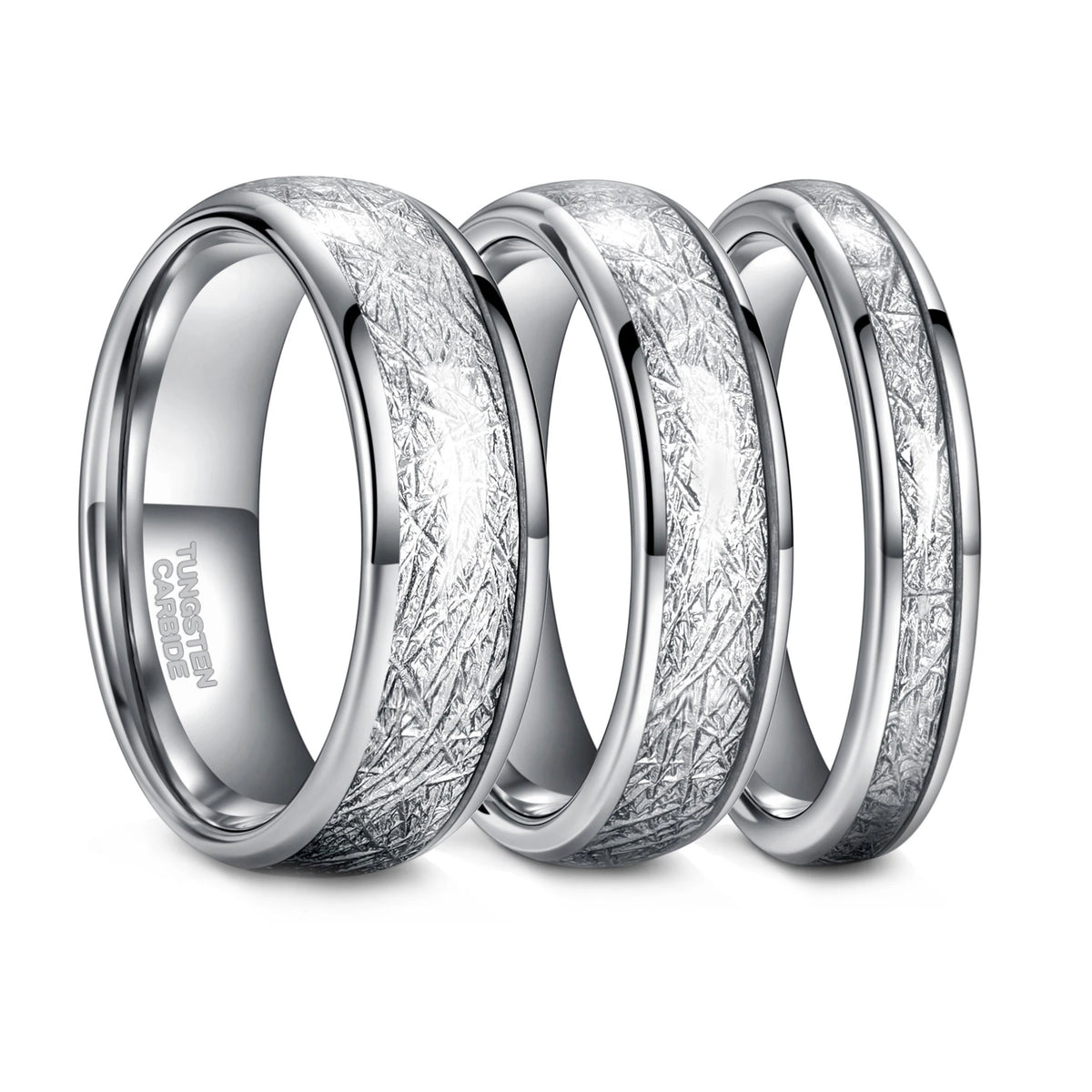 NEWLiFE REBEL 4mm / 6mm / 8mm Silver-Tone Tungsten Ring