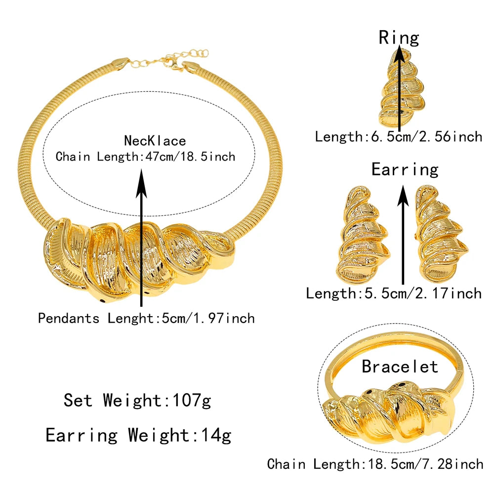Zhuerrui Nigerian 18k Gold Plated Jewelry Set Brazil Gold Designer Wedding Jewellery Set Fashion Necklaces Jewelry SetsHK031522