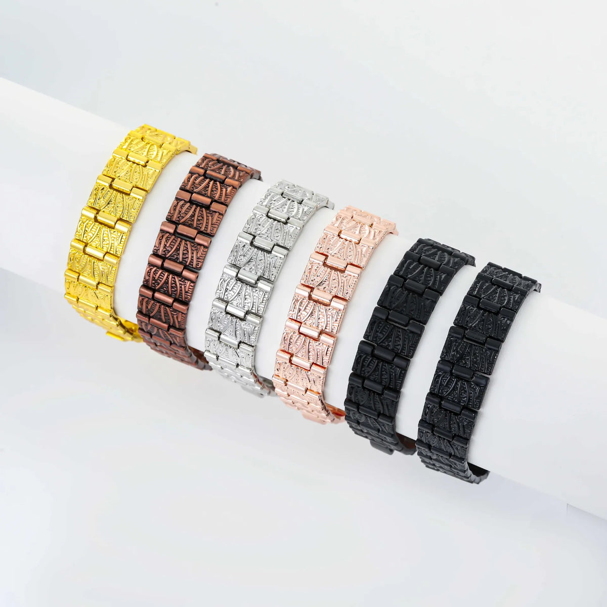 Hot-Selling High-End Kevlar Gold Plated Zinc Alloy Strong Neodymium Magnet Magnetic Therapy Bracelet