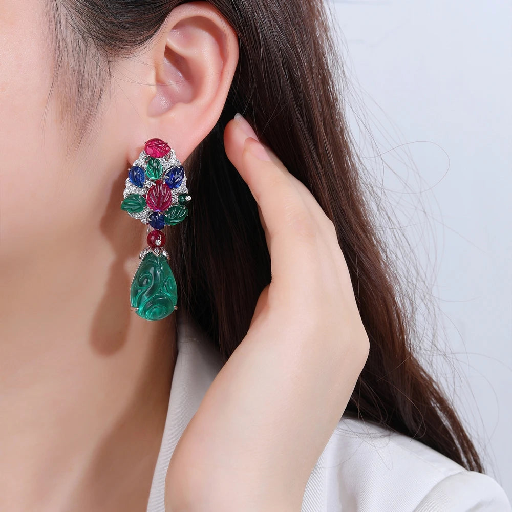 MUSHAN Jewelry Factory S925 Sterling Silver Earrings Light Luxury and High End High Carbon Diamond Cross Border Bestseller