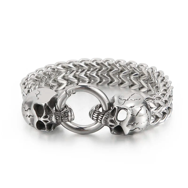 KALEN Diamond Demon Clasp Franco Chain Bangle Bracelet Stainless Steel for Men Designs