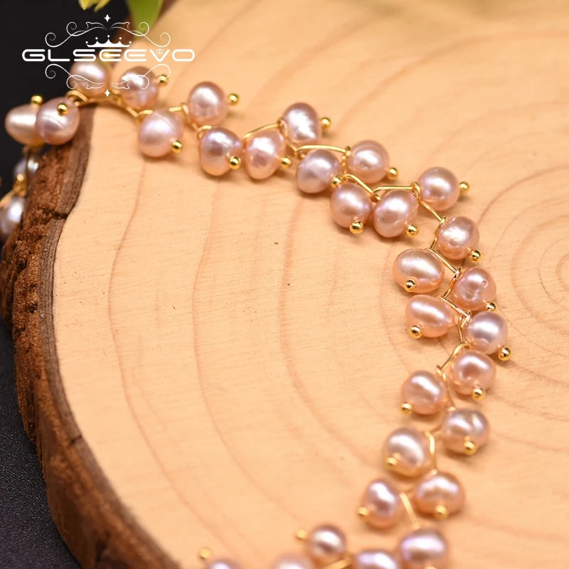 Fashion Natural Fresh Water Pearl Double Layer Necklace for Women Wedding Gift Handmade Necklace