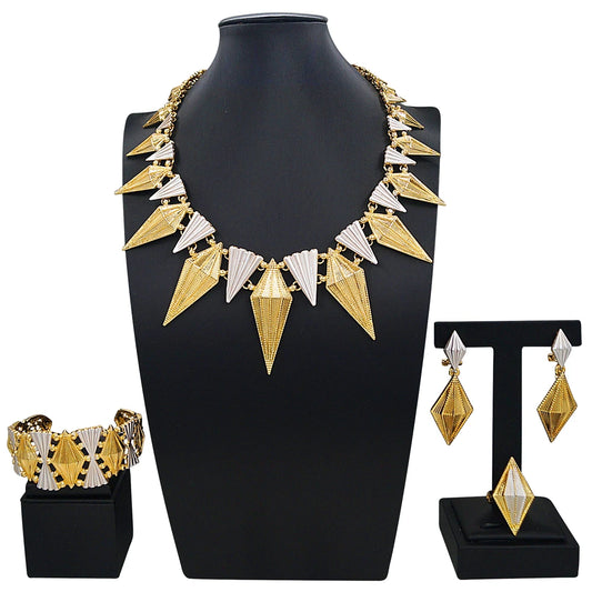 Zhuerrui Italiano Gold Designs Women Jewellery Set Party Fine Costume Jewelry Set Luxury Big Necklace Jewellery Sets I006920