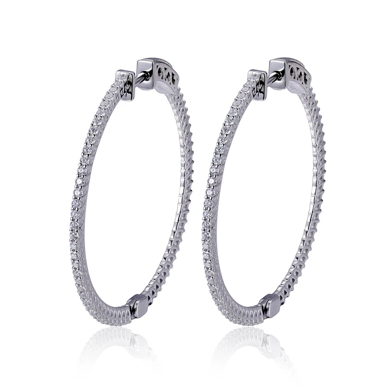 Messi Jewelry MSE-581 14k Solid Gold With 1.2mm Lab Grown Diamond Earrings
