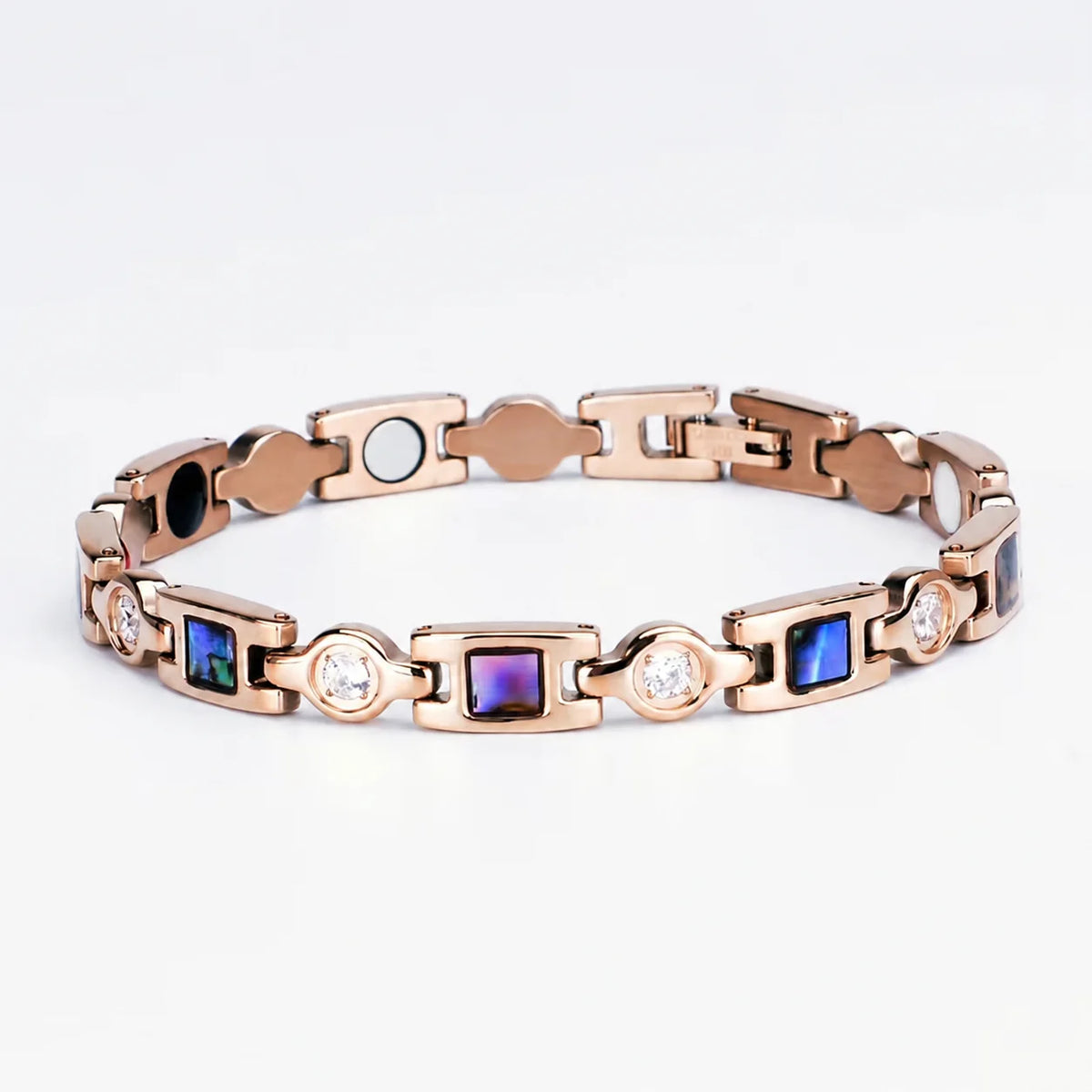 NewLife - Magnetic 18K Gold-Tone Geometric Link Bracelet