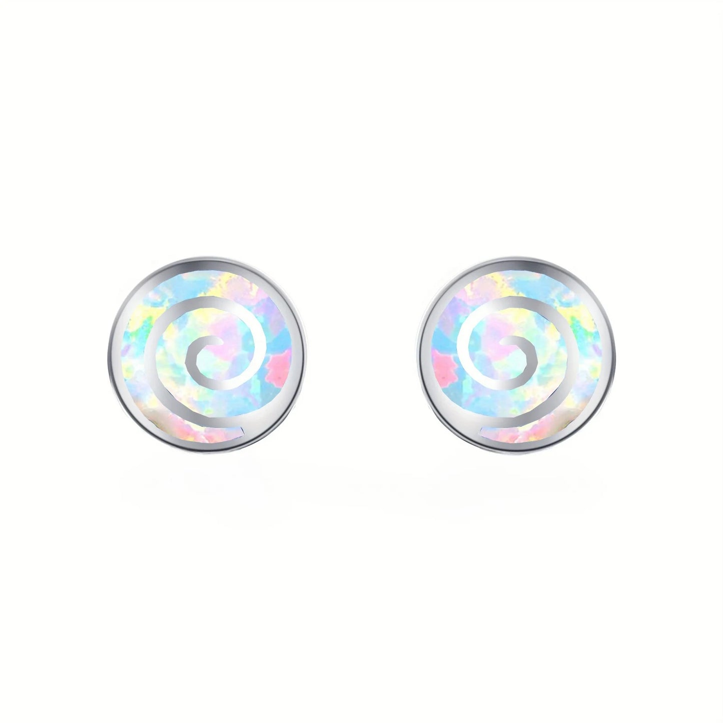 Ins Trendy Brass Geometric Opal Earrings | Minimalist Cute Gift Jewelry Best Seller Wholesale