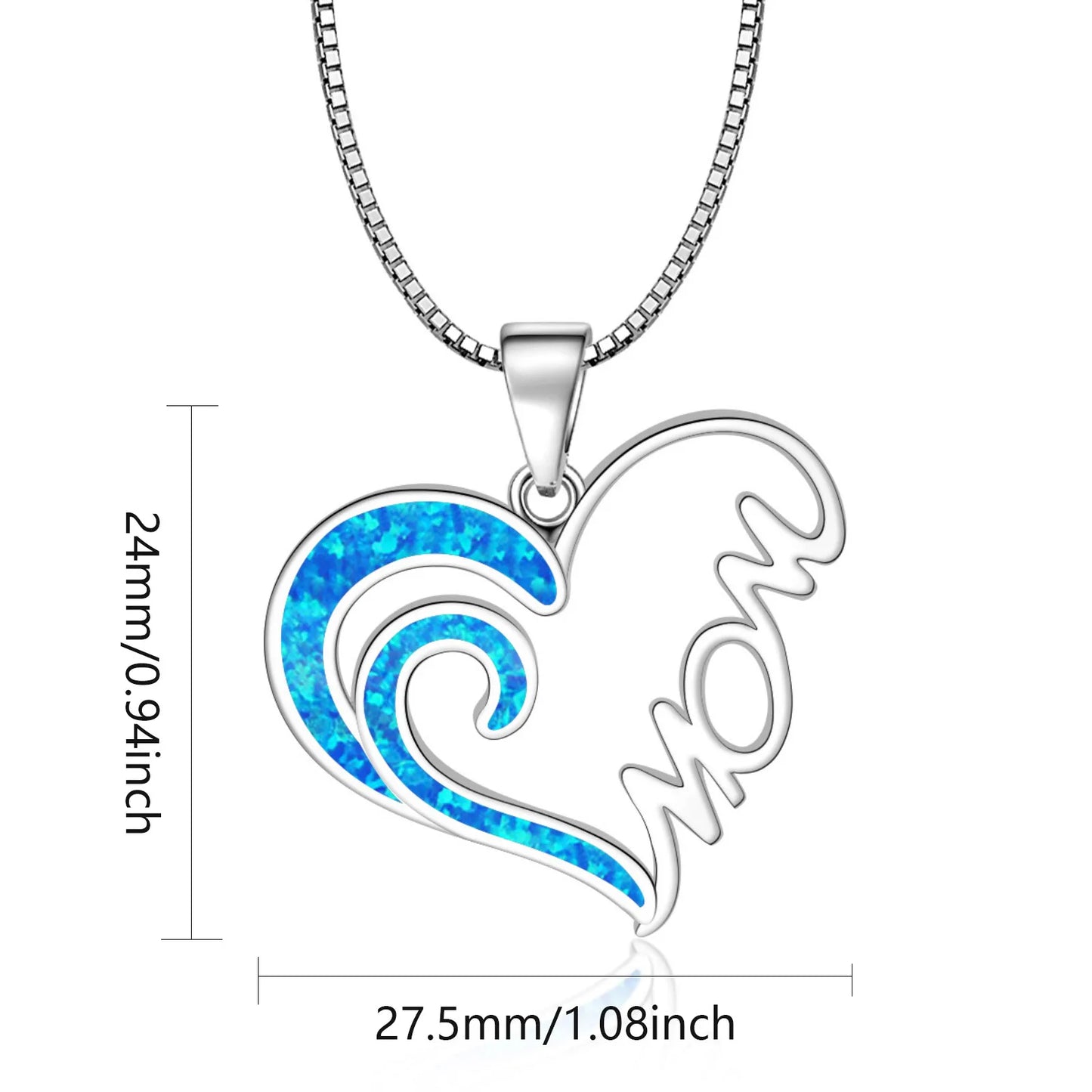 Chic Heart Shape Necklace Aobao Decorative Inlaid Pendant Fashion Jewelry