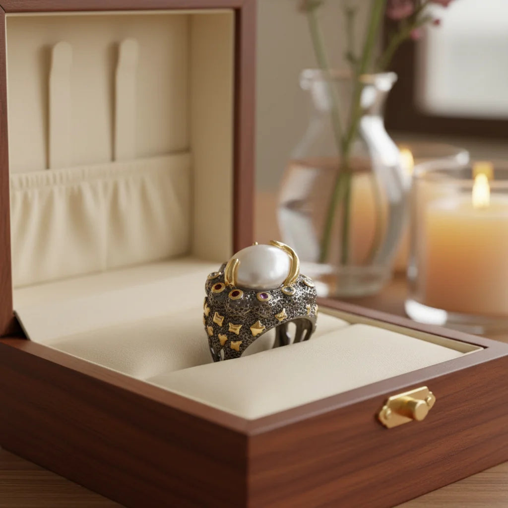 Natural Irregular Shape Pearl Ring Cheap Custom Made Pearl Jewelry