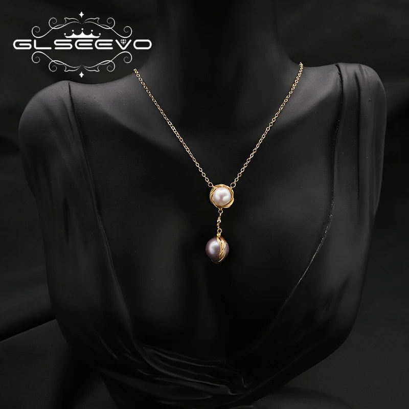100% Natural Baroque Pearls Long Chain Pendant Necklace Trend Elegance Charm High Quality Jewelry Wholesale Customization