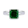 High Quality Fine Jewelry 925 Sterling Silver Green Zircon Ring for Women Gifts Emerald Luxury Women's Green Stone Ring Jewelry