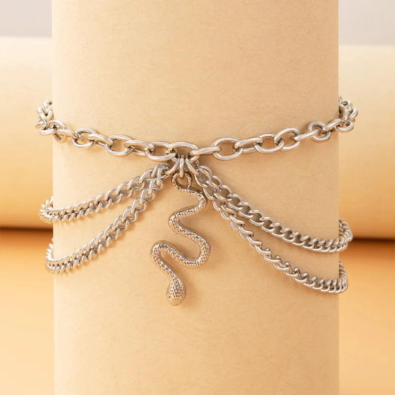 Bohemian Shell Heart Snake Summer Bracelet Set on Leg Femme Barefoot Fashion Jewelry Anklet for Women Beach Accessories Mujer