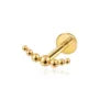 S&S ASTM F136 Titanium 18K Gold Labret Stud | Zircon | 5 Designs