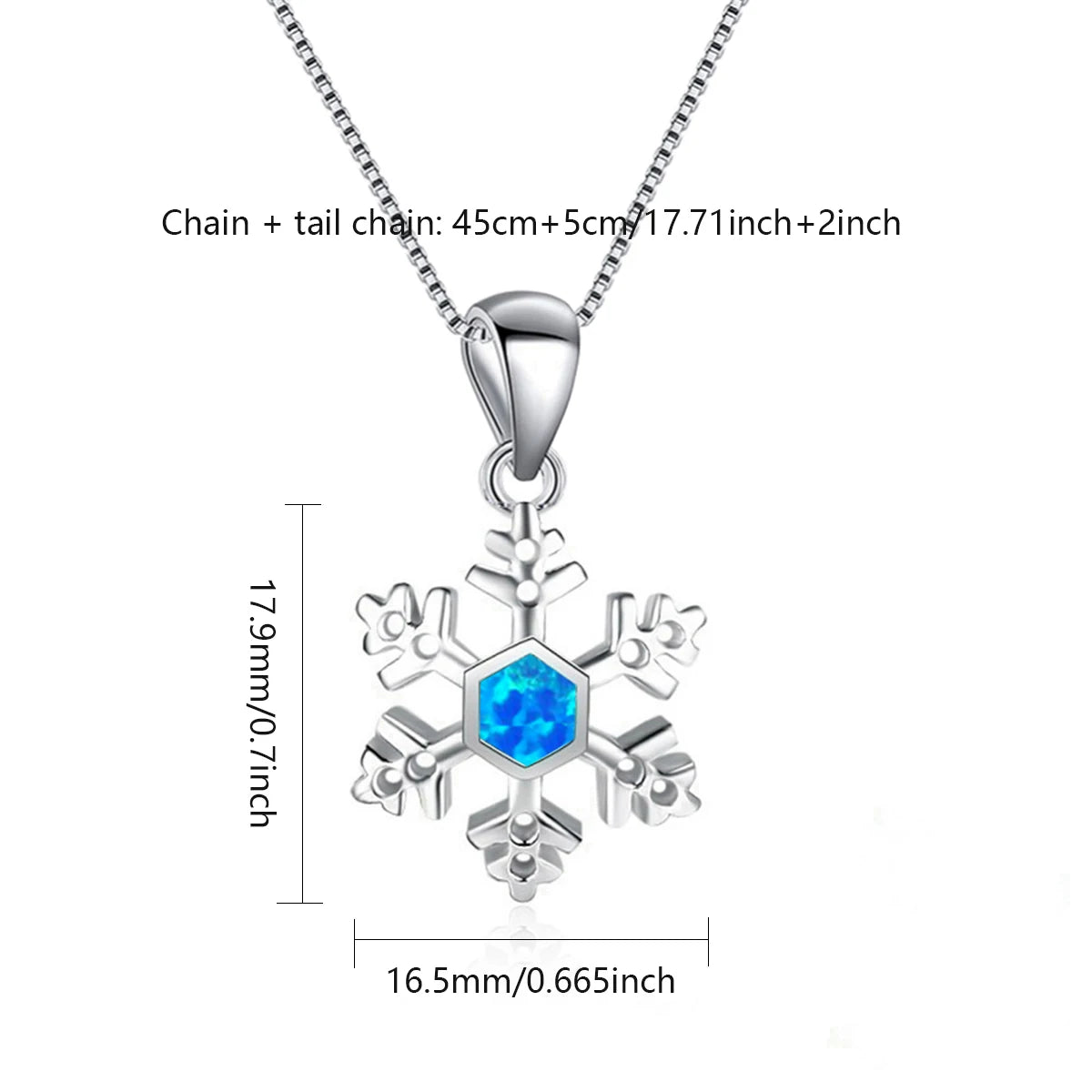 Elegant Snowflake Shape Necklace Aobao Central Inlaid Pendant Fashion Jewelry