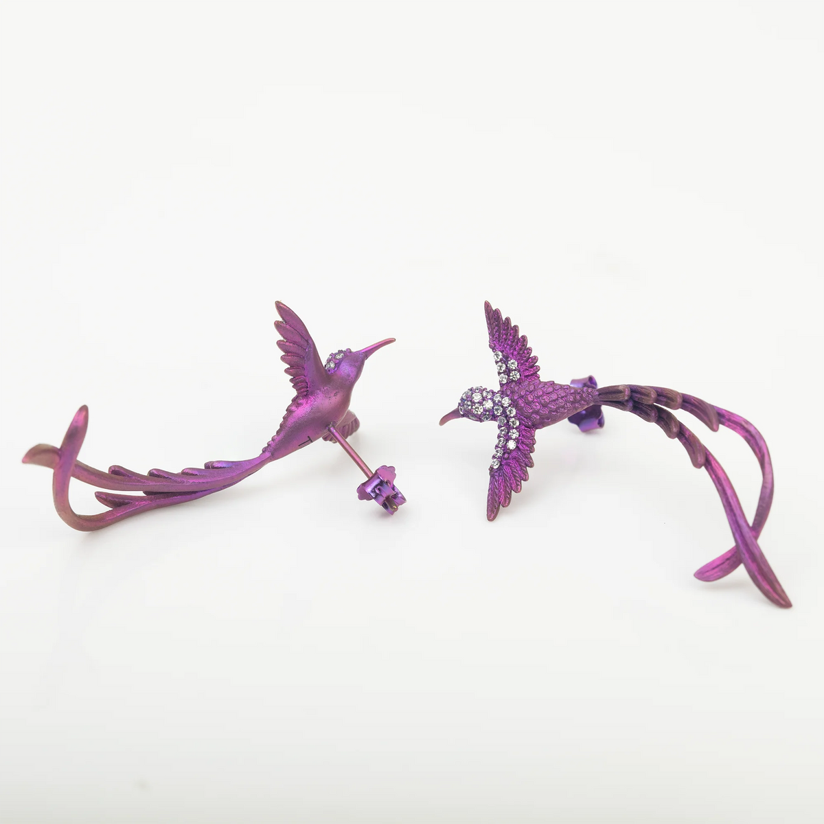 S&S G23 Titanium Zircon Phoenix Stud Earring | Medical-Grade Piercing Jewellery