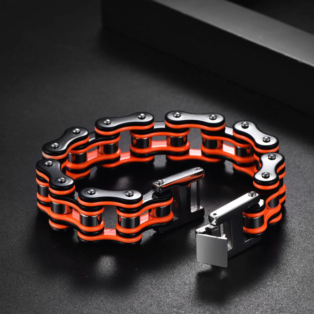 REBEL Low Price Punk Chunky Hip Hop Bike Chain Stainless Steel Motorcycle Biker Chain Bracelet