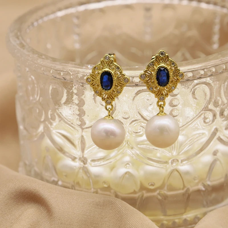 Natural Freshwater Pearl 925 Sterling Silver Earrings High Quality  Butterfly Jewelry Pearl Accessories