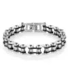 REBEL Hot Selling Bike Motorcycle Chain Wristband Stainless Steel Mesh Bracelet for Mens
