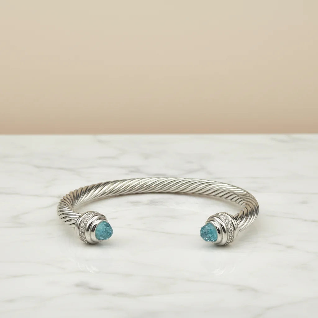 FASHIONISTA DY High-Quality 7mm Silver-Plated Beaded Fashion Bracelet, Fashionable Silver-Plated Beaded Bracelet, Jewelry