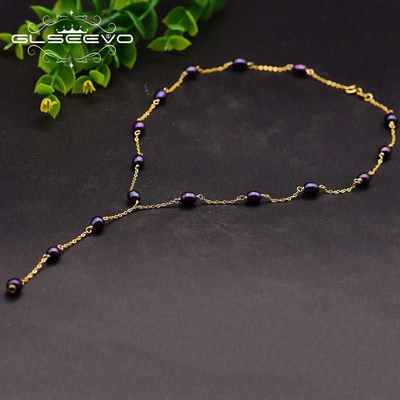 Natural Fresh Water Pearl Pendant Necklace for Women Gift Wedding Party 925 Sterling Silver Jewelry