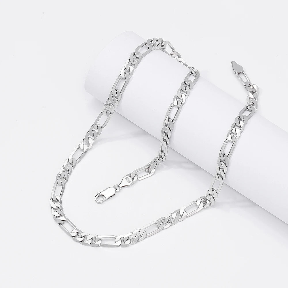 S&S Diamond-Cut Figaro Chain Necklace | 925 Sterling Silver | S&S