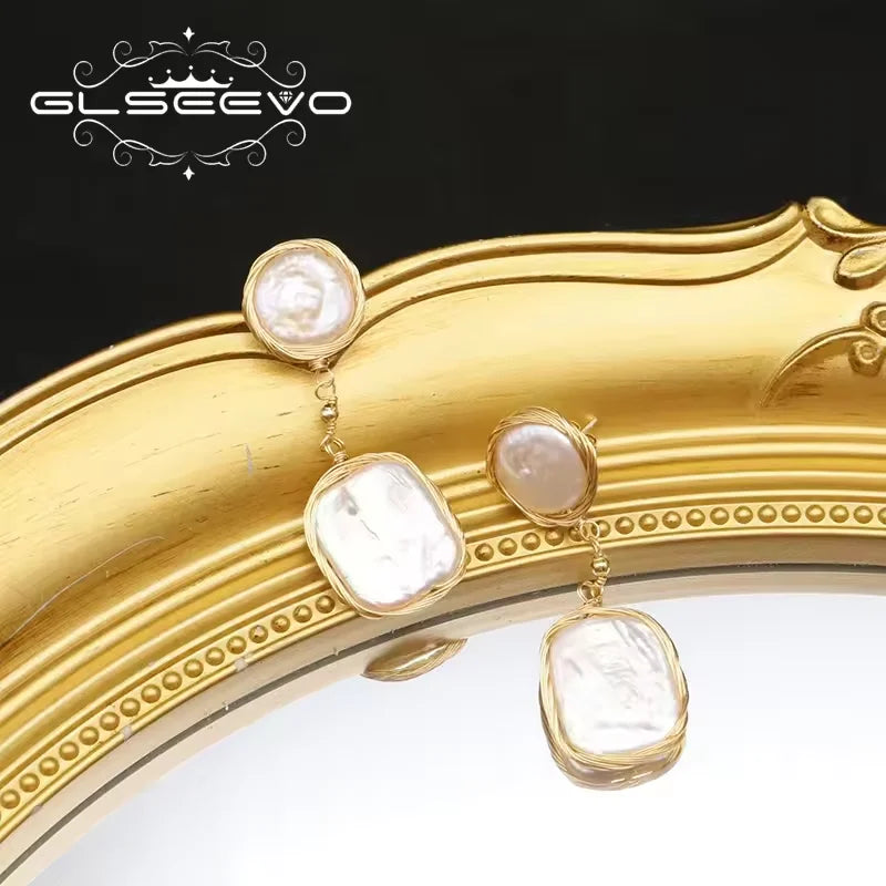 New Jewelry Yiwu Wholesale Gold Plated Natural Pearl Earings Jewelry Women Korean Wholesale Bulk 18K Gold Plated Jewelry