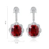 Gemfiori Anster High Quality S925 Lab Grown Ruby Earring Stud Dainty Gemstone Stud Earrings for Women Daily Wear Gift