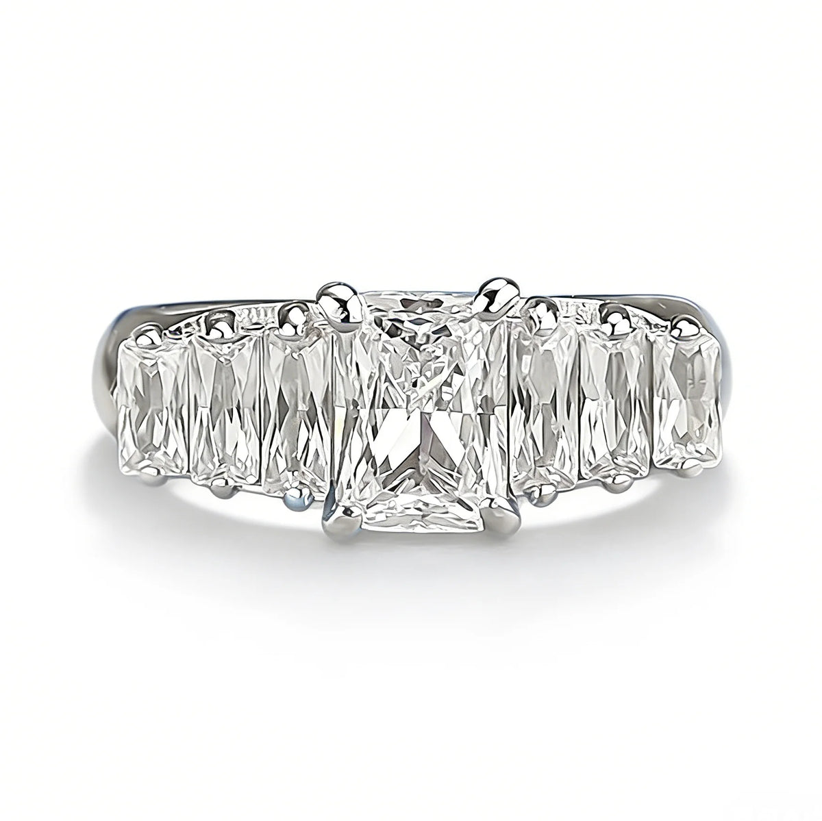 Anti-tarnish Women 925 Sterling Silver 5A 8A Zirconia Wedding Band Engagement Wedding Rings Fine Jewelry Customized Wholesale