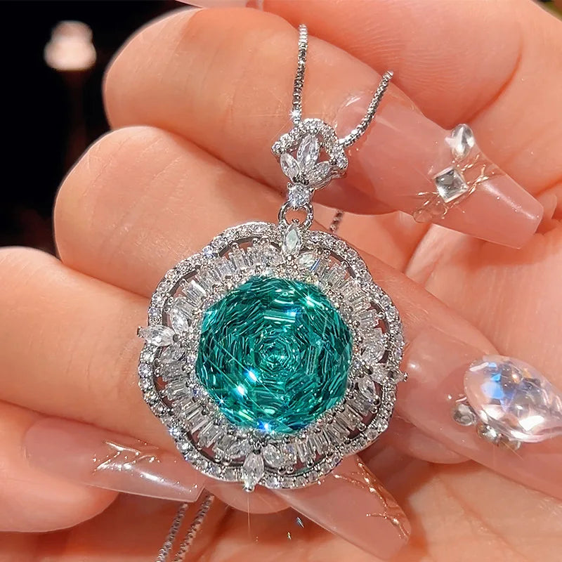 Gemfiori 2025 New Jewelry Brass Gold Plated Color Rose Zircon Fashion Style Set Women's Festival Gift