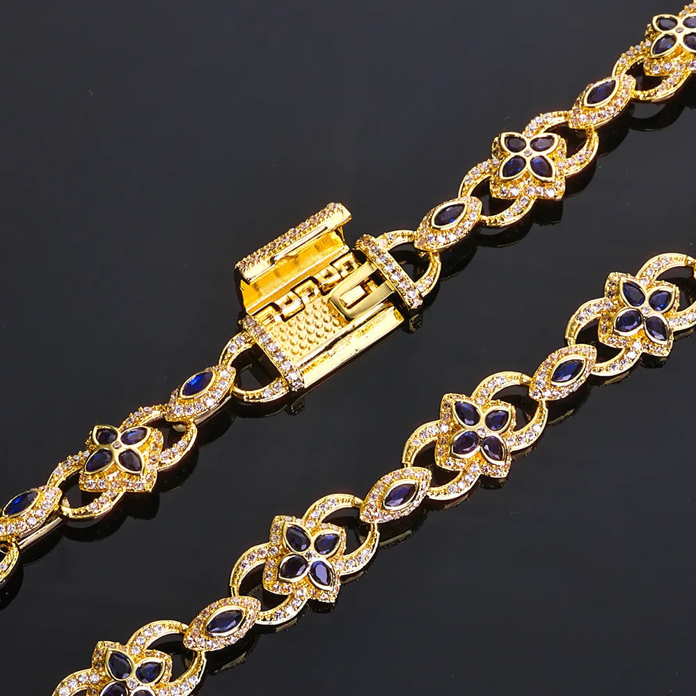 REBEL Atrium Frame Clover & Eye Cubic Zirconia Brass Bracelet