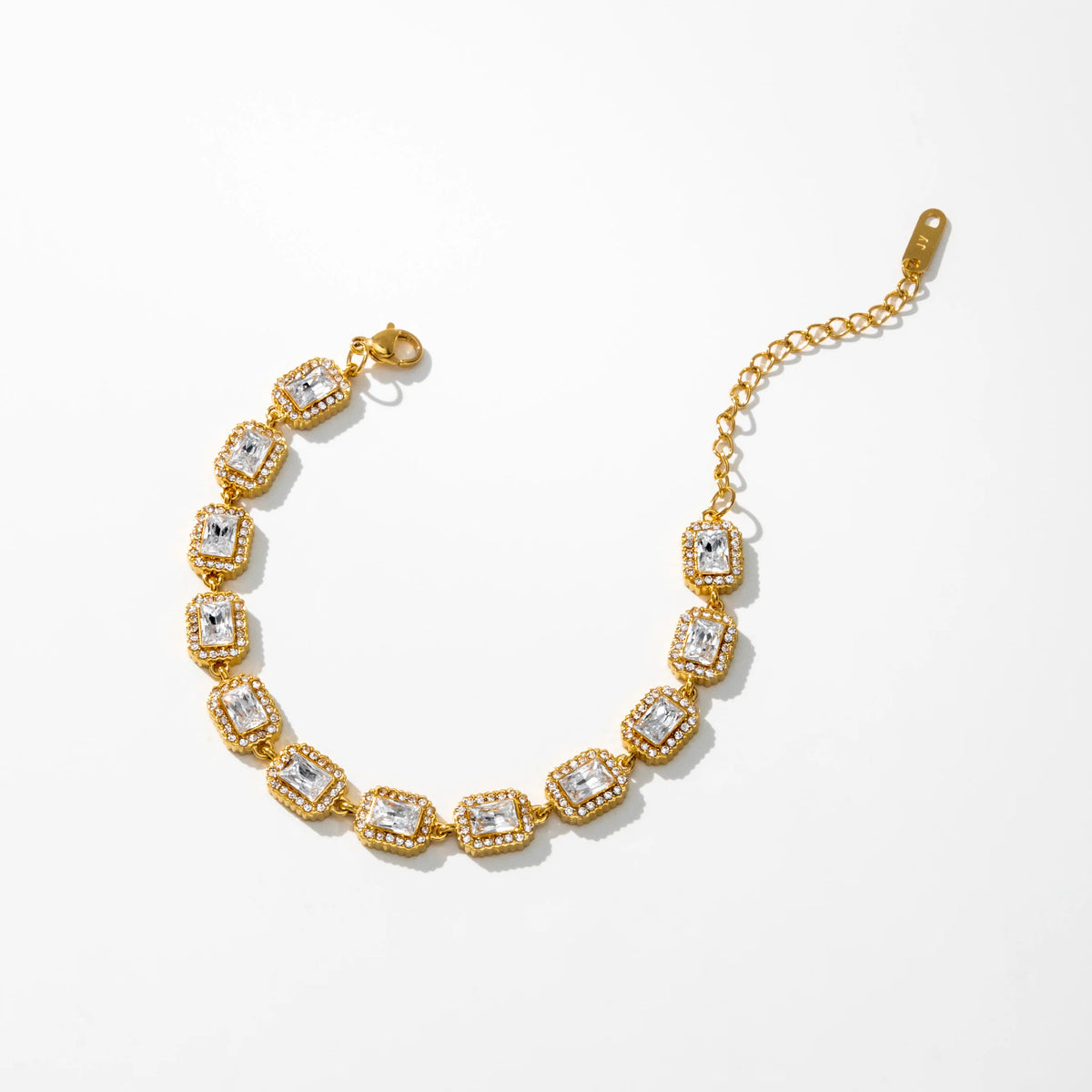 S&S 18K Gold Plated Geometric Zircon Jewellery Set | Necklace & Bracelet | S&S Collection