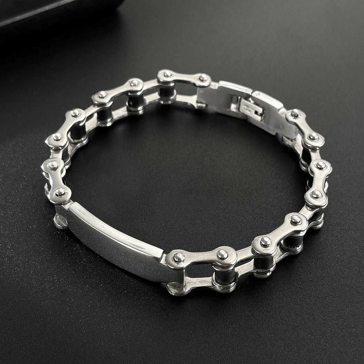 REBEL VIKING Minimalist Biker Chain Link Bracelet – Stainless Steel