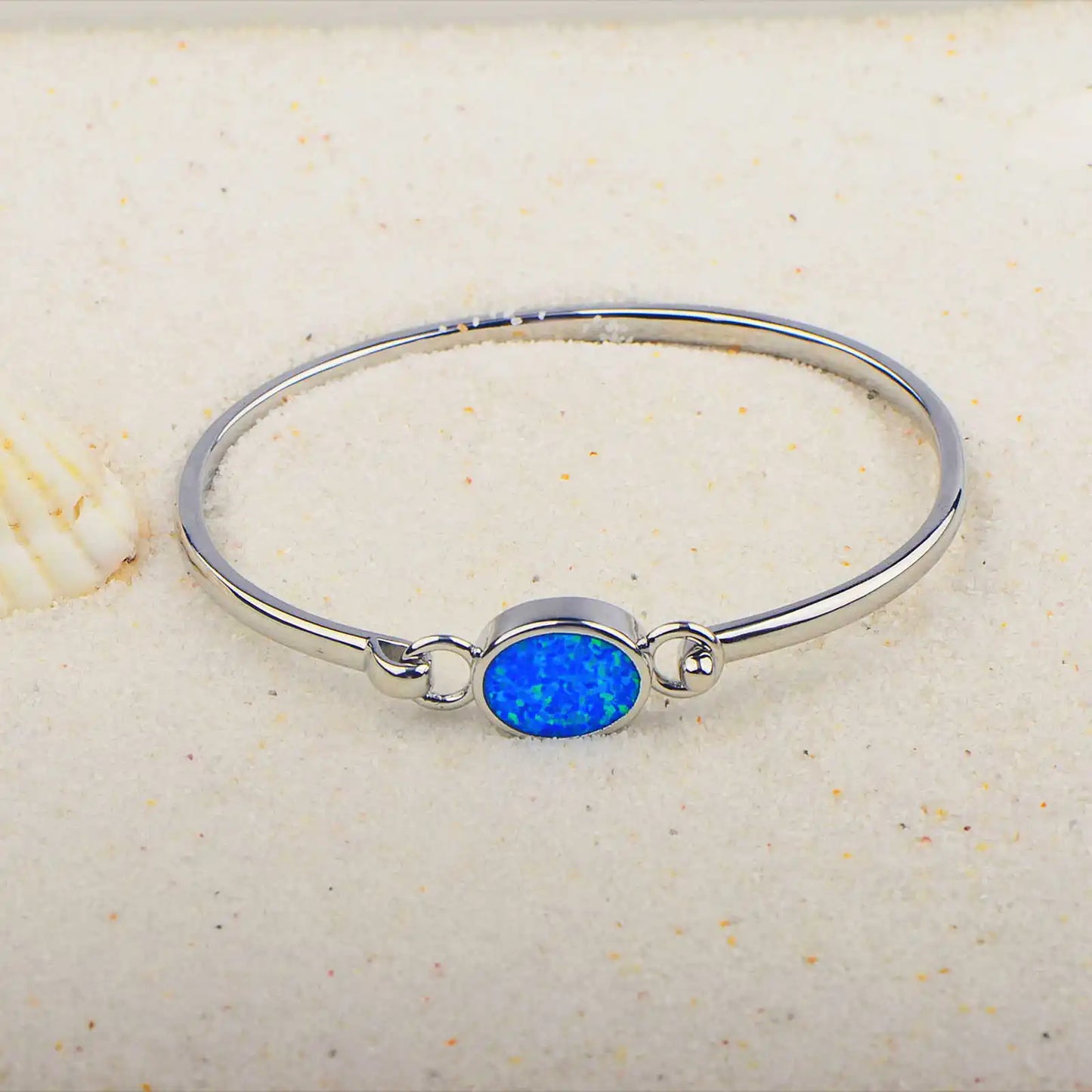 Adjustable Cat's Eye Stone Bracelet Hawaiian Infused Wave Detail & Boho Vibe Women's Wholesale Fashion Jewelry