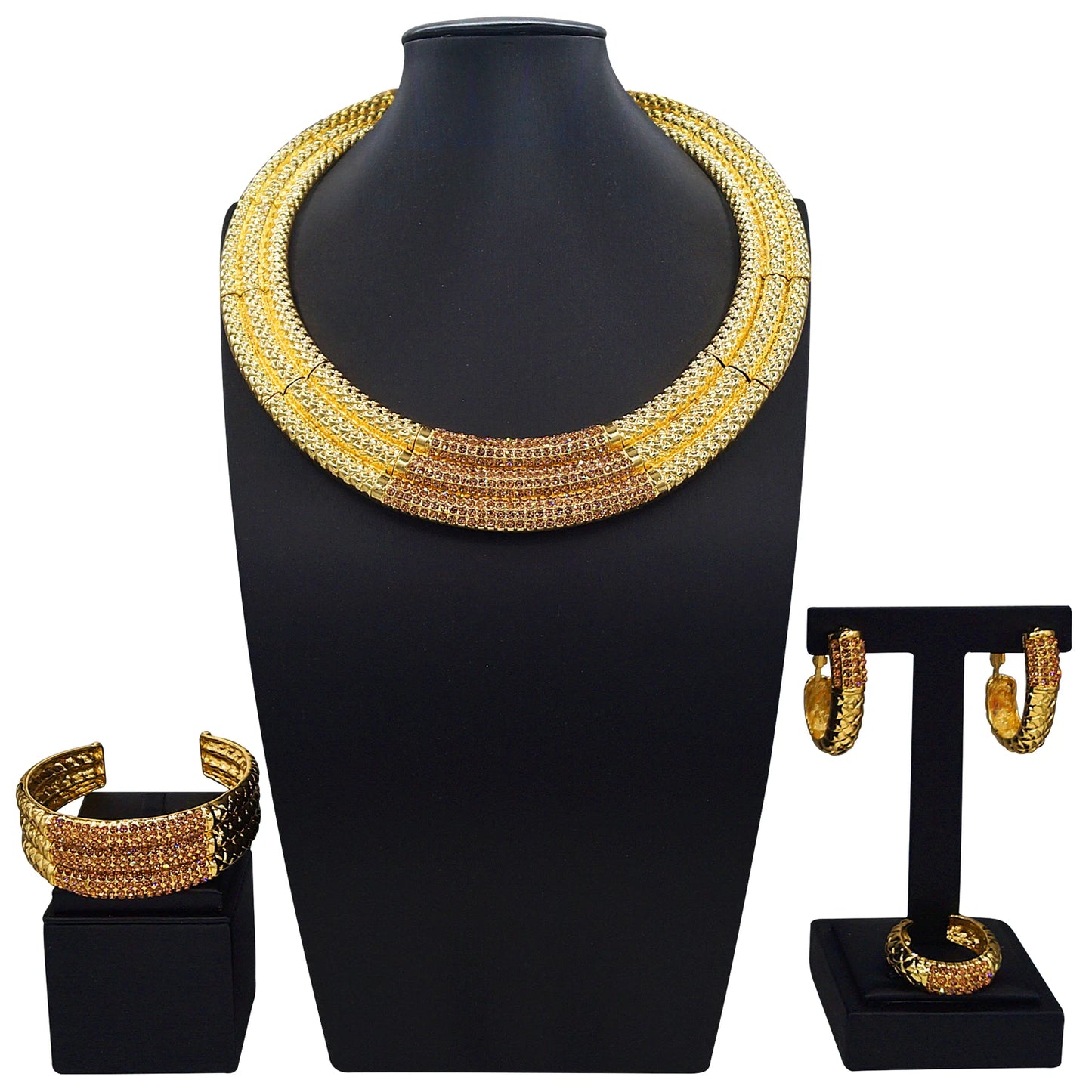 Zhuerrui Italiano Gold Designs Women Jewellery Set Party Fine Costume Jewelry Set Luxury Big Necklace Jewellery Sets I0001920