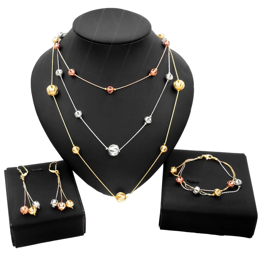 Zhuerrui Latest Design Italian Designer Luxury Jewelry Sets Necklace Bracelet Earrings Ring Woman Wedding Jewelry Set HN21031214