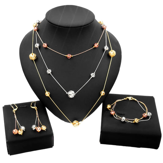 Zhuerrui Latest Design Italian Designer Luxury Jewelry Sets Necklace Bracelet Earrings Ring Woman Wedding Jewelry Set HN21031214
