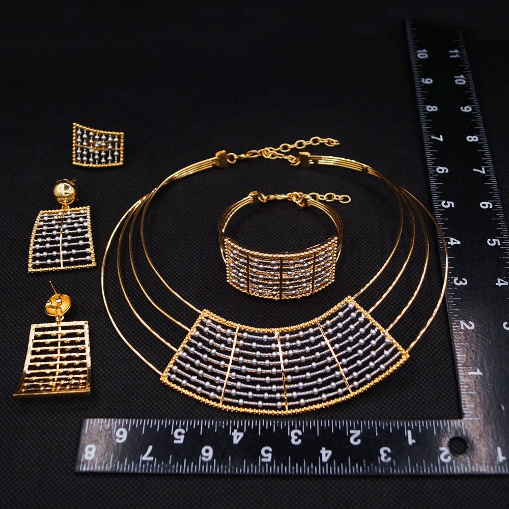 Zhuerrui Italiano Gold Designs Women Jewellery Set Party Fine Costume Jewelry Set Luxury Big Necklace Jewellery Sets X0002930