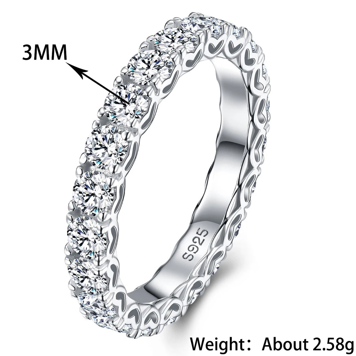 Custom OEM ODM Wholesale Waterproof Jewelry S925 Silver Moissanite Smart Ring for Men Women Health Material
