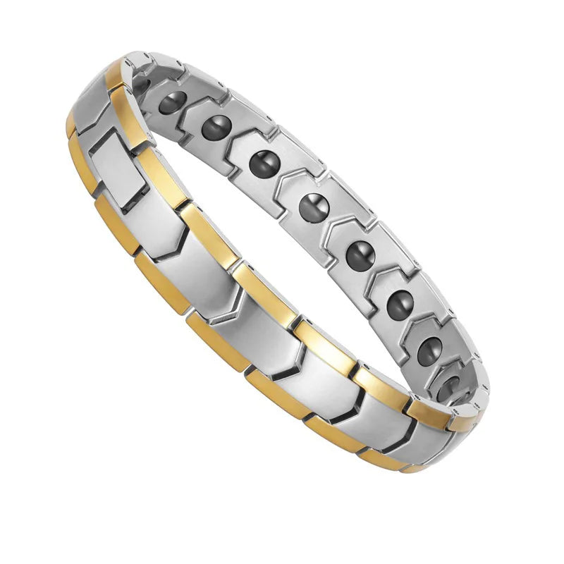 NewLife - Magnetic Tungsten Channel-Set Link Bracelet
