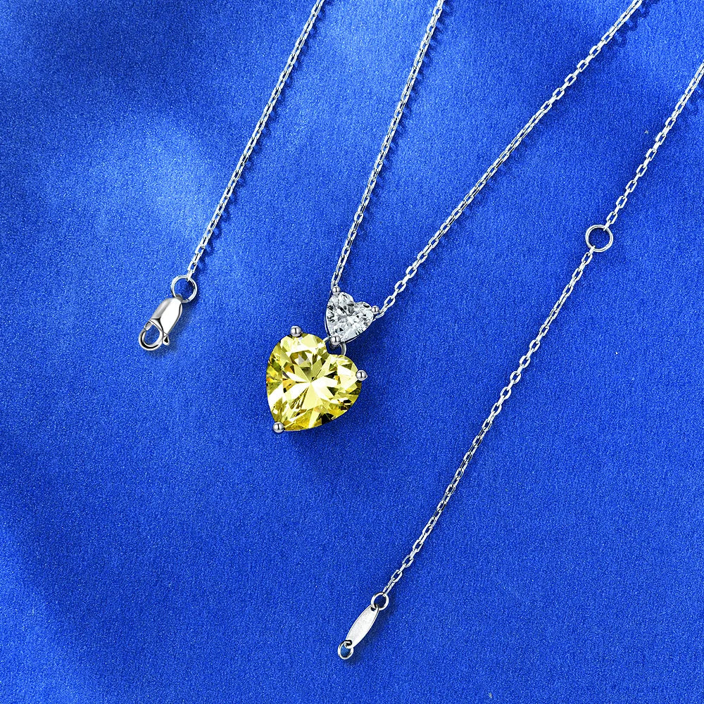 MUSHAN Jewelry Factory Simple Cute and Sweet 6.5ct Heart 10*10 Pendant Necklace for Women From Japan and South Korea