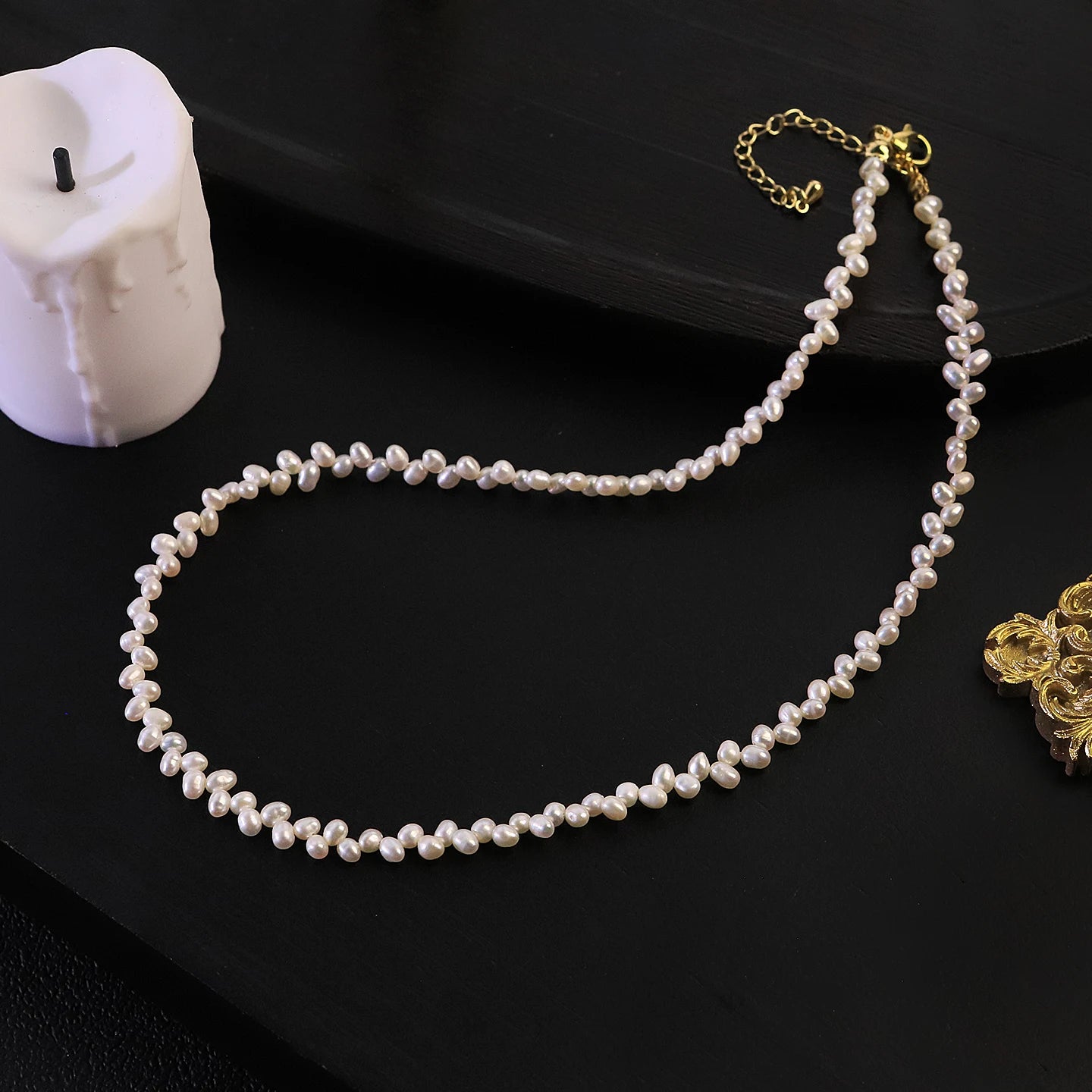 Natural Freshwater Pearl Necklace for Women Daily Office Wedding Bridesmaid Gift Dainty Necklace Korean Style Fashion Jewelry