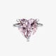 MuShan Jewelry Factory New Simple and Elegant Heart Shaped 10*10 Diamond Ring High End and Exquisite S925 Jewelry