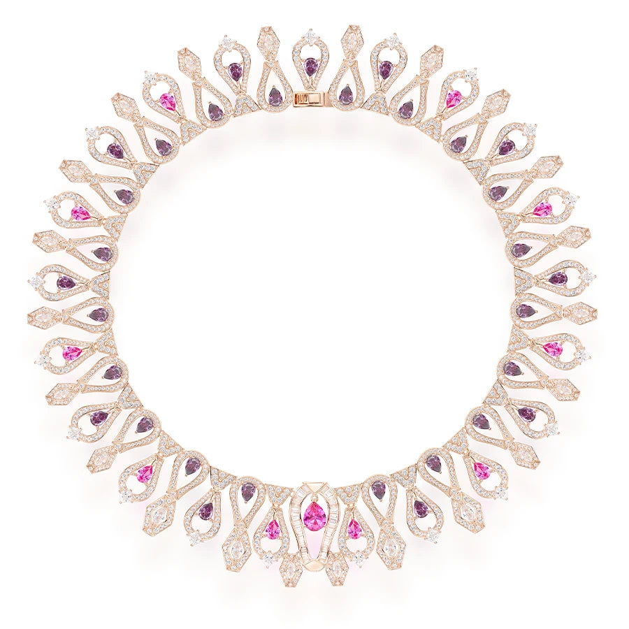 2025 New Necklace Earrings Elegant and Fashionable Brass Gold-plated Enamel Craftsmanship Women's Wedding Accessories