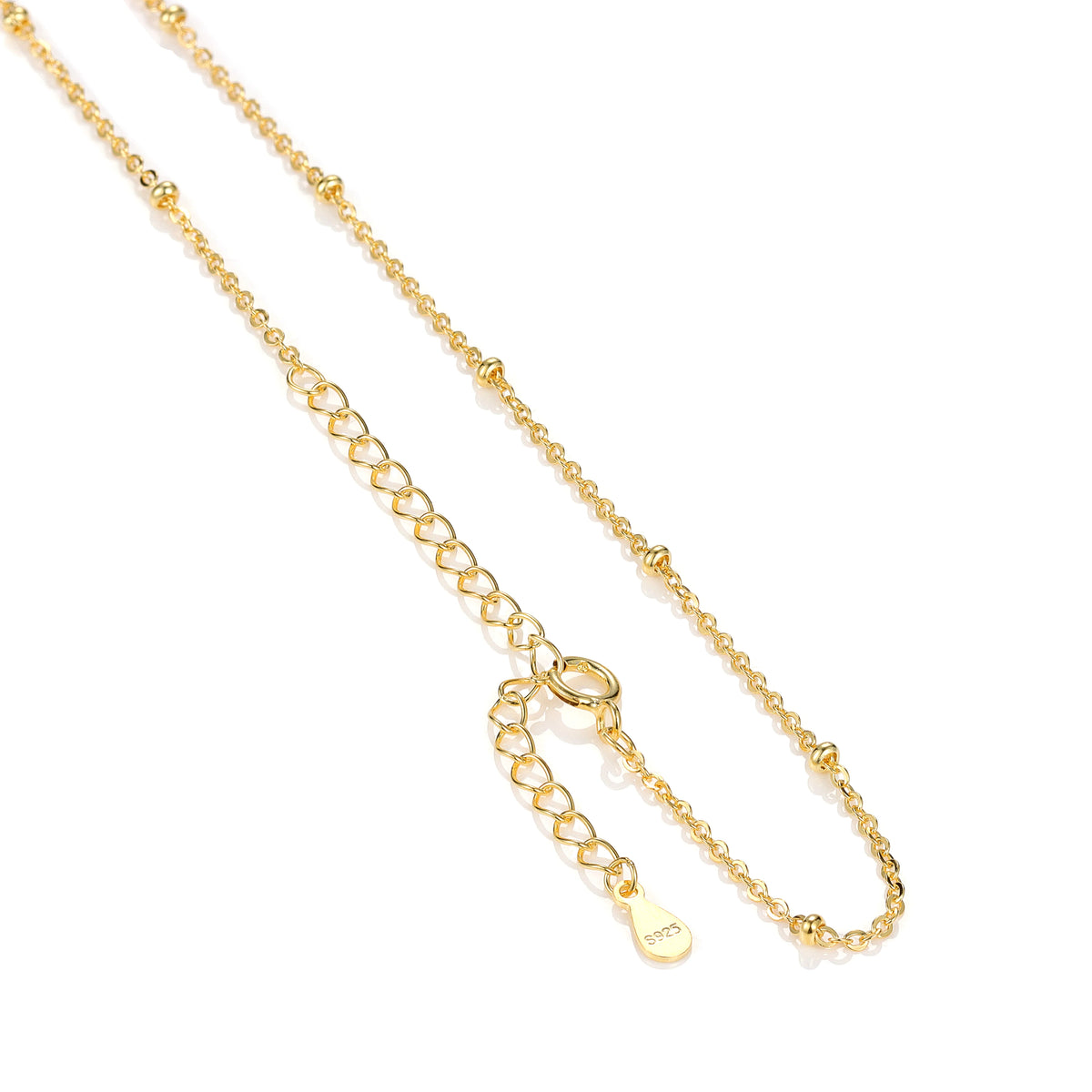 REDheart Custom 925 Sterling Silver Thin Chain Italy Link Adjustable Box Cross Singapore Gold Plated Necklace Fine Jewelry