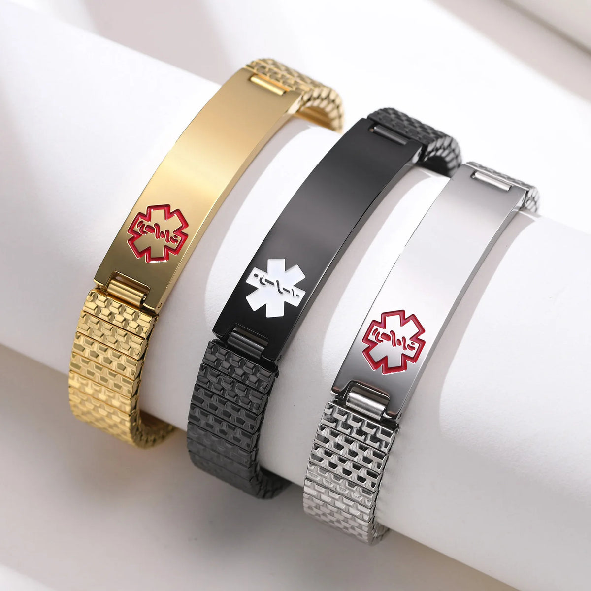Fashionable Ethnic Style 12mm Adjustable Gold and Silver Plated Stainless Steel Elastic Chain Bracelet for Men and Women Gifts